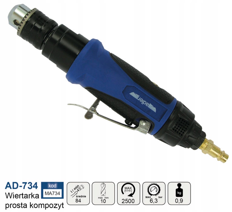 ADLER AD734 ПНЕВМАТИЧЕСКАЯ ПРЯМАЯ ДРЕЛЬ В-ВА