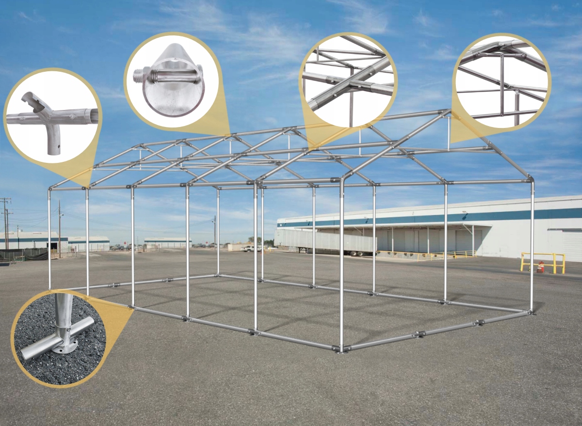 6x12m 2-3,09m Namiot wystawowy ogrodowy wzmocniony Kolor wielokolorowy