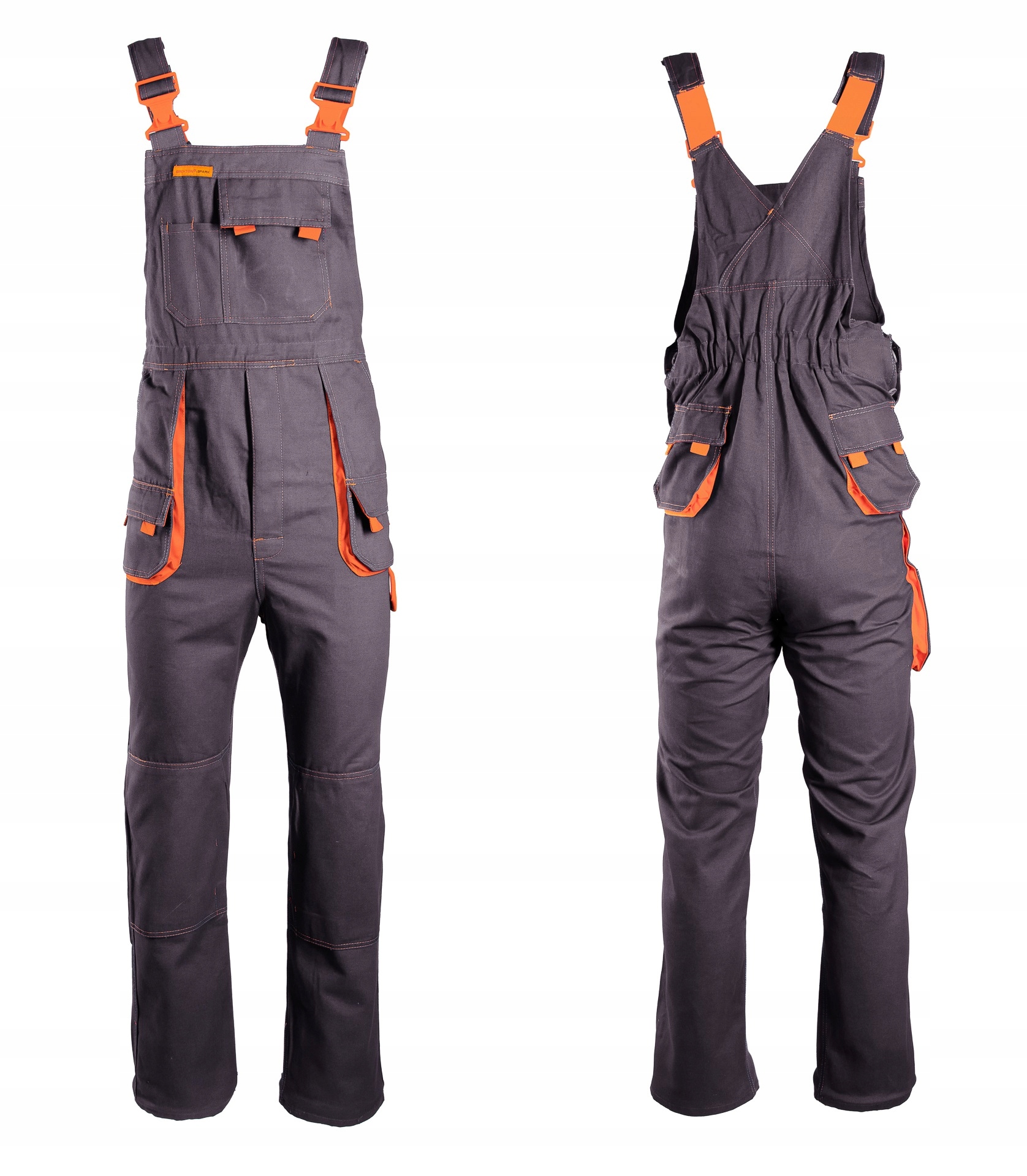 Spodnie robocze ogrodniczki Bawełna 100% Brixton Spark Stalowe r. 50