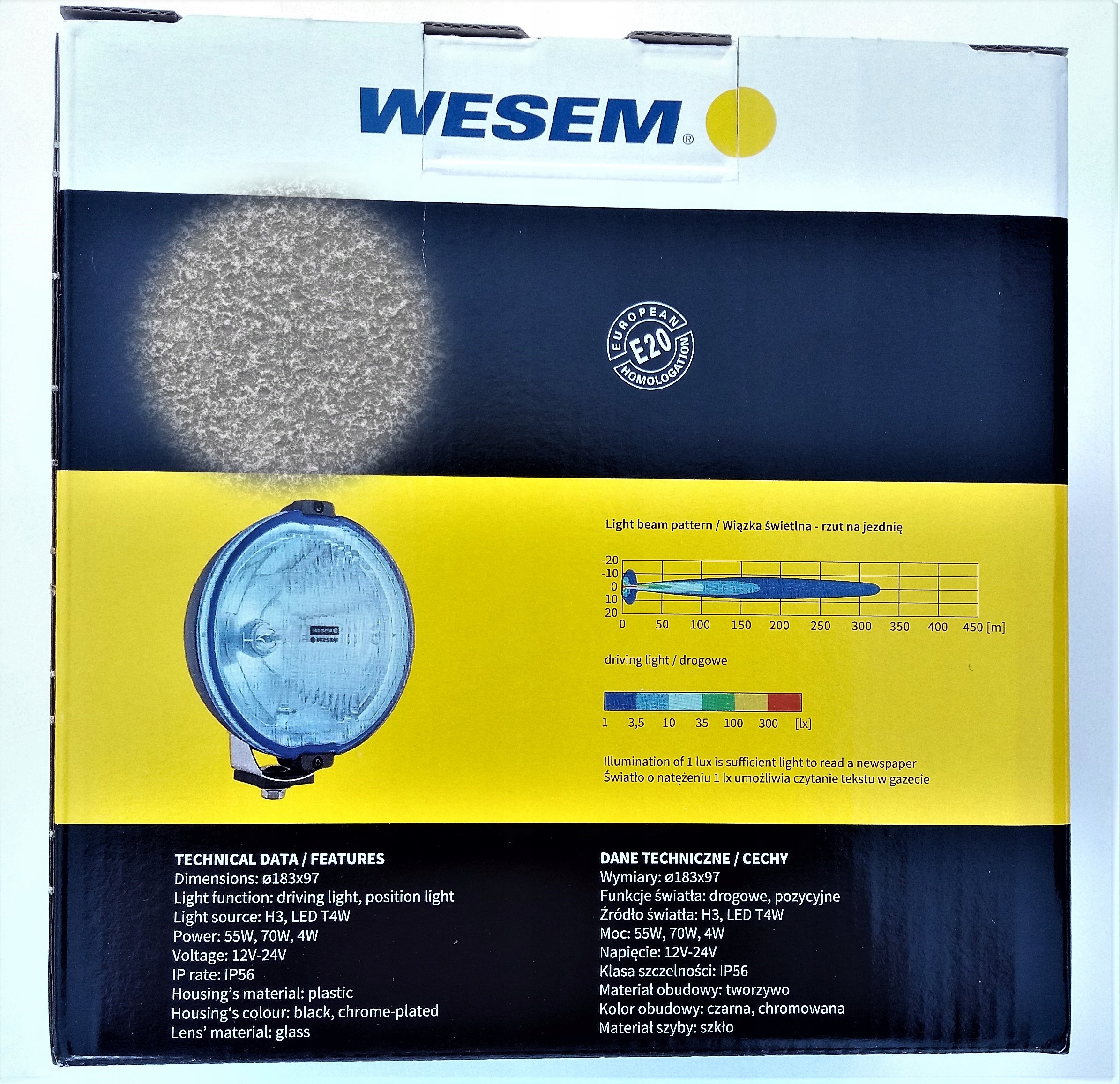 REFLEKTOR HALOGEN DROGOWY OKRAGLY 70W RING LED 12V Car type Passenger cars Cargo vans Trucks Buses