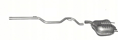 Концевой глушитель + труба DPF Saab 9-3 а / м1,9 дизель