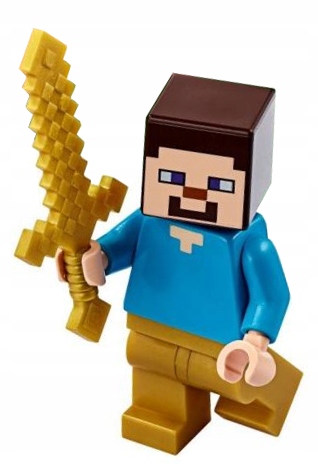 

Lego Minecraft Figurka Steve I Złoty Miecz 21162