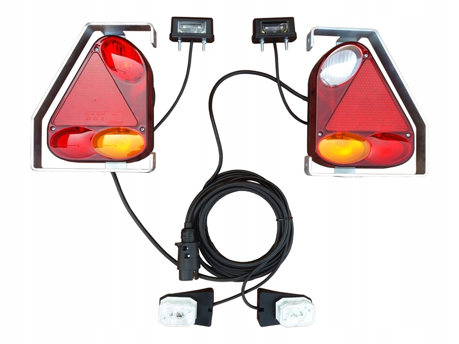 GOTOWA INSTALACJA PRZYCZEPY PRZEWODY LAMPY 12V 3m+