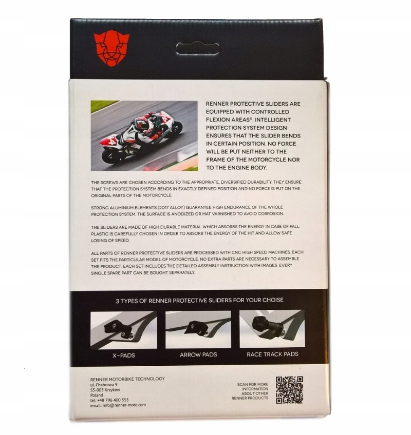 Crash-pady Renner Kawasaki ZX-9R 2002-2003 EAN (GTIN) 5904378400262