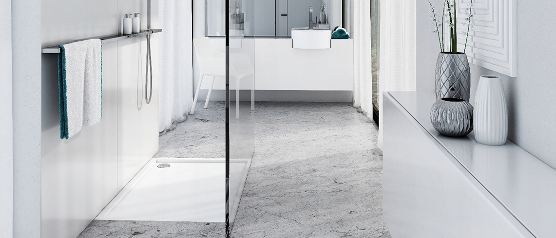 SCHEDLINE Brodzik 90x80 ESTIMA 80x90 SCHEDPOL biały kompozyt niski gładki Szerokość 90 cm