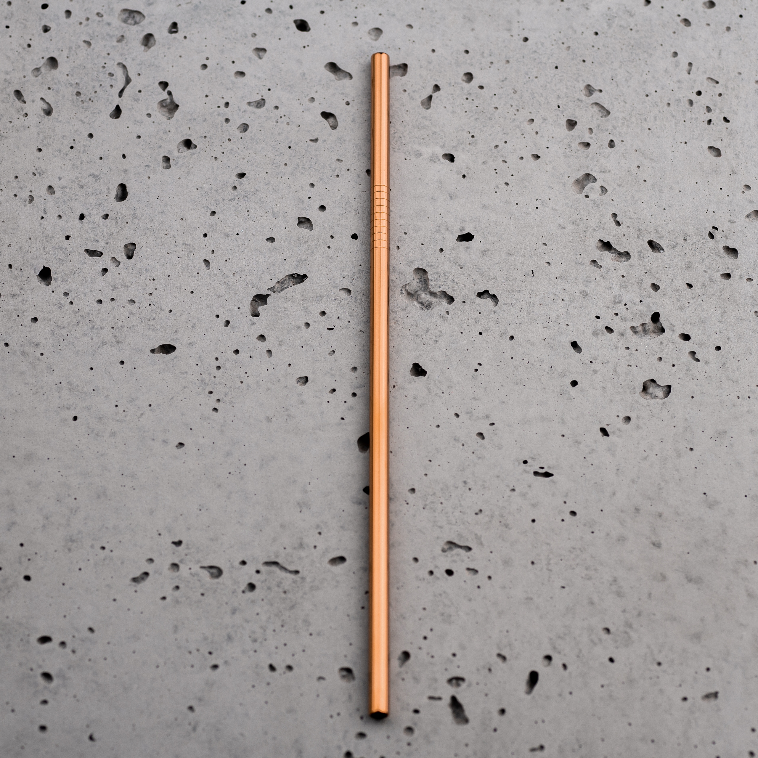 8 Słomki metalowe Gold Rose | czyścik | woreczek Długość 21.5 cm