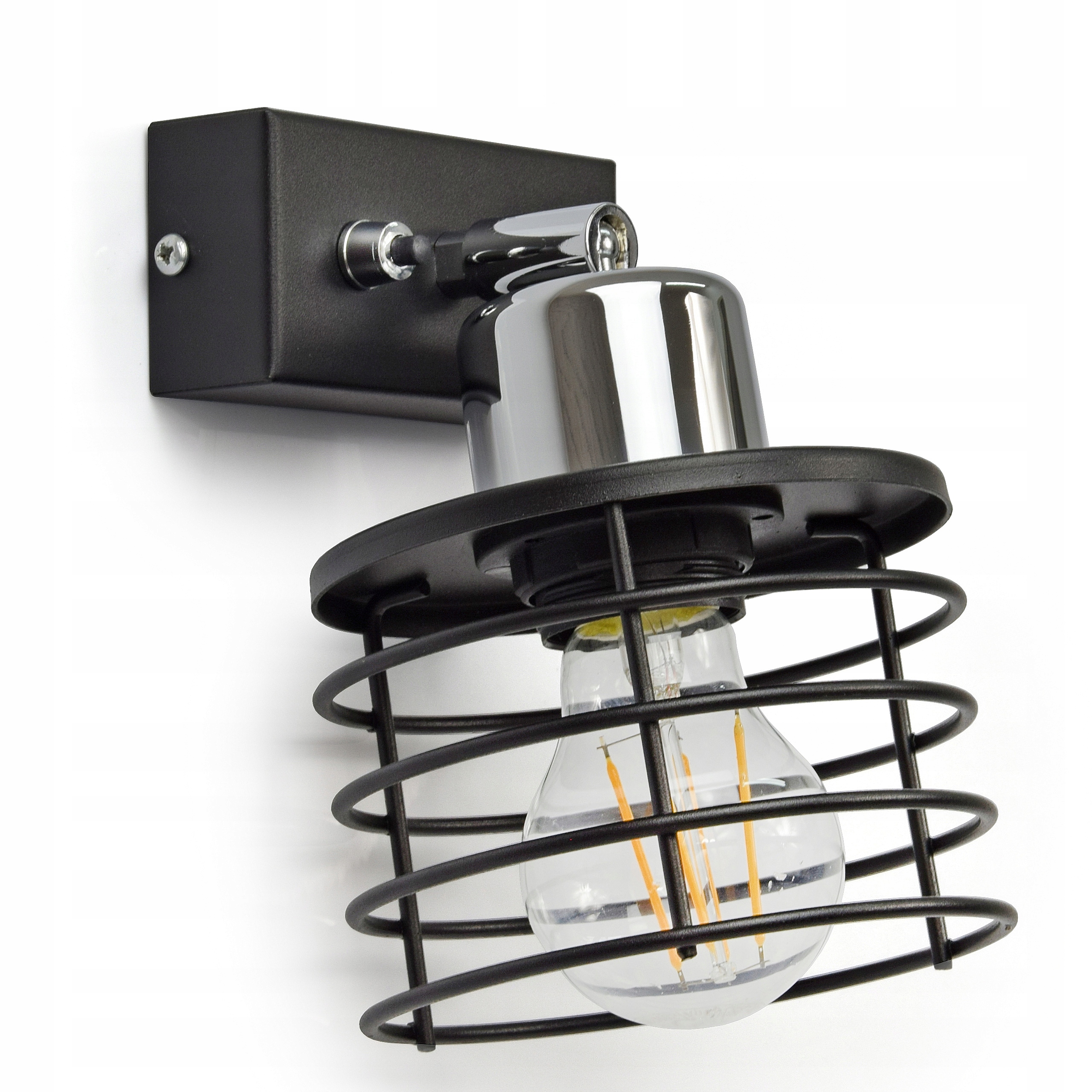 

Lampa Ścienna Kinkiet Loft z włącznikiem Vigo E27