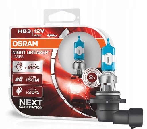 

Żarówki HB3 Osram Night Breaker Laser +150%