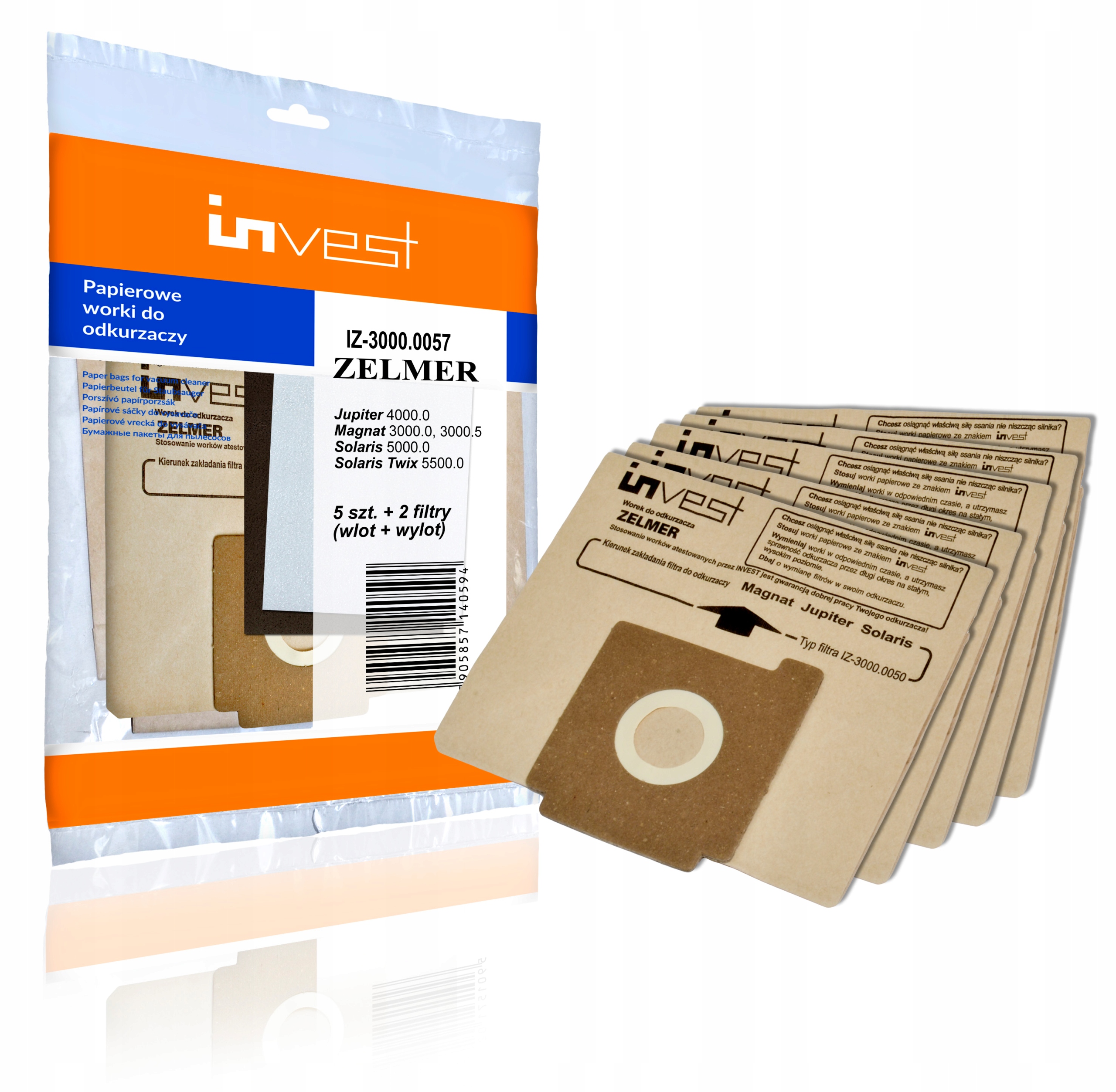 WORKI ODKURZACZ ZELMER MAGNAT 3000.0 + 2 FILTRY