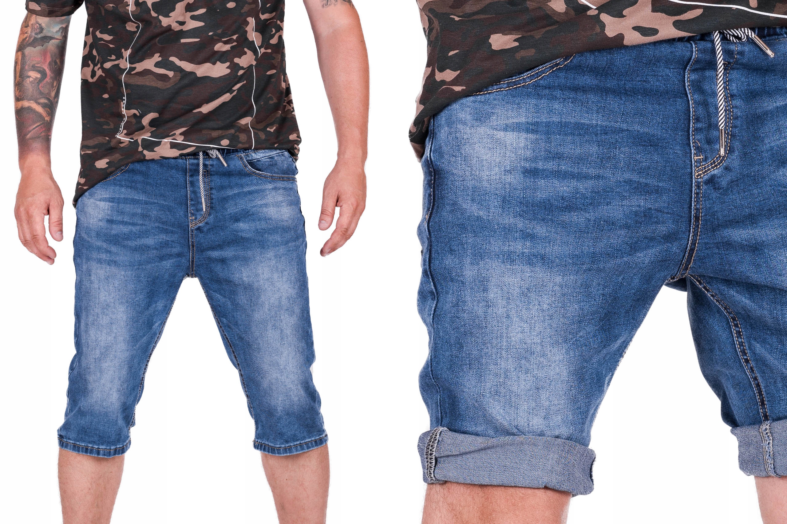 

Pas 92 CM *krótkie Spodenki Na Gumce Mankiet R.35