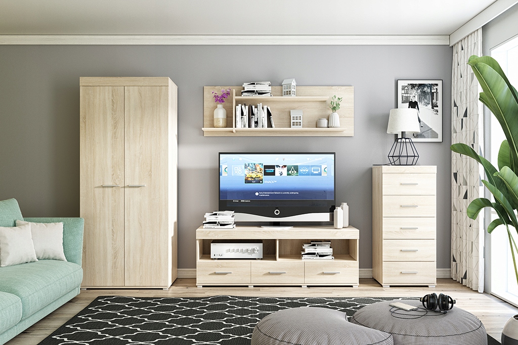 M4 KOMODA 120 cm z 4 szufladami SZAFKA DĄB SONOMA Kod producenta M