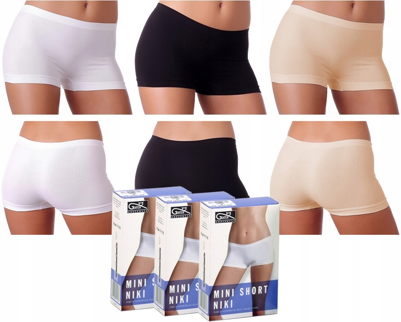 

3szt. Gatta Majtki Mini Szorty bezszwowe Niki r. M