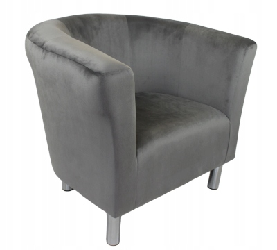

Fotel Klubowy Sante Plusz jasny szary klub pab