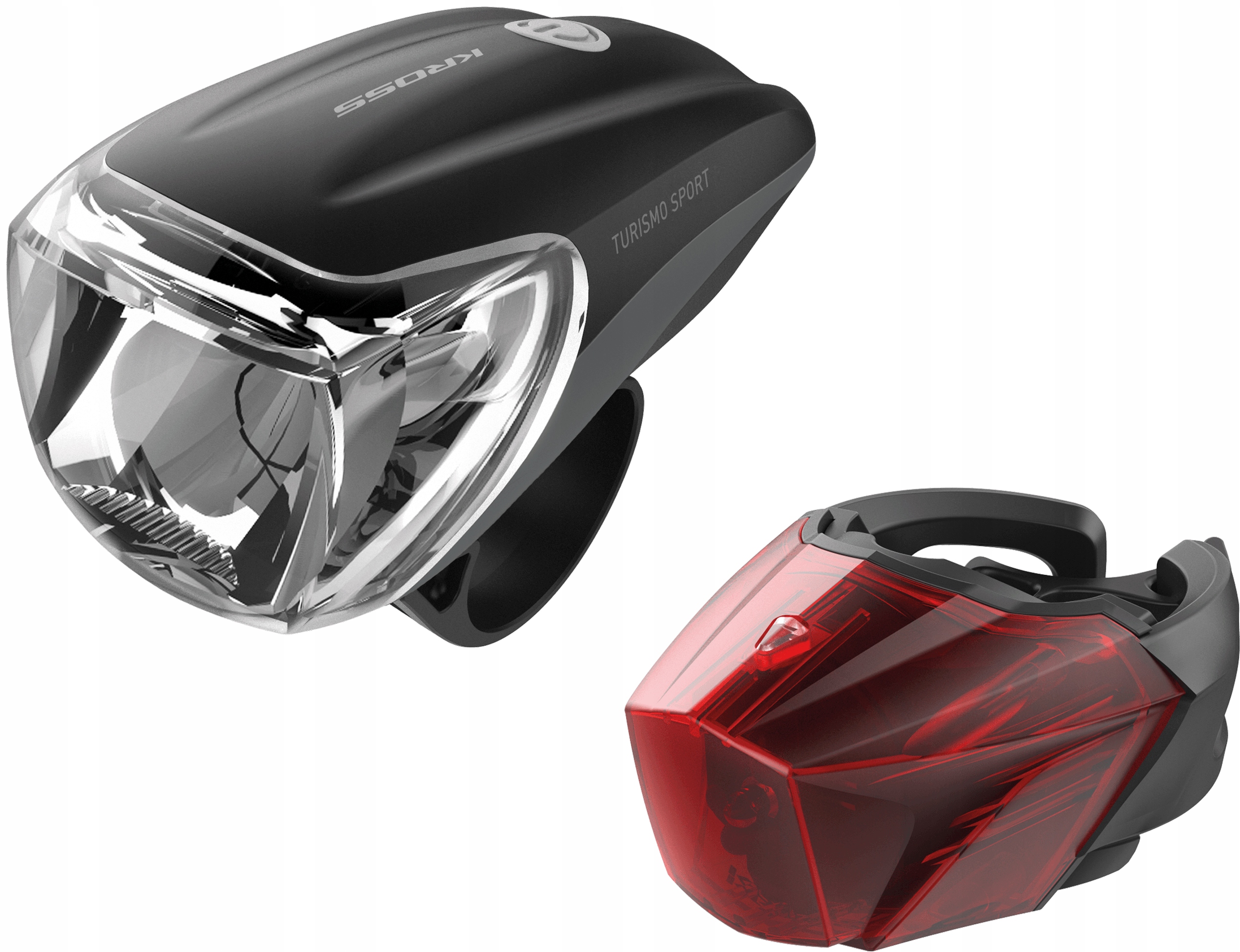 Oświetlenie rowerowe Kross zestaw Turismo 150 lm bateria