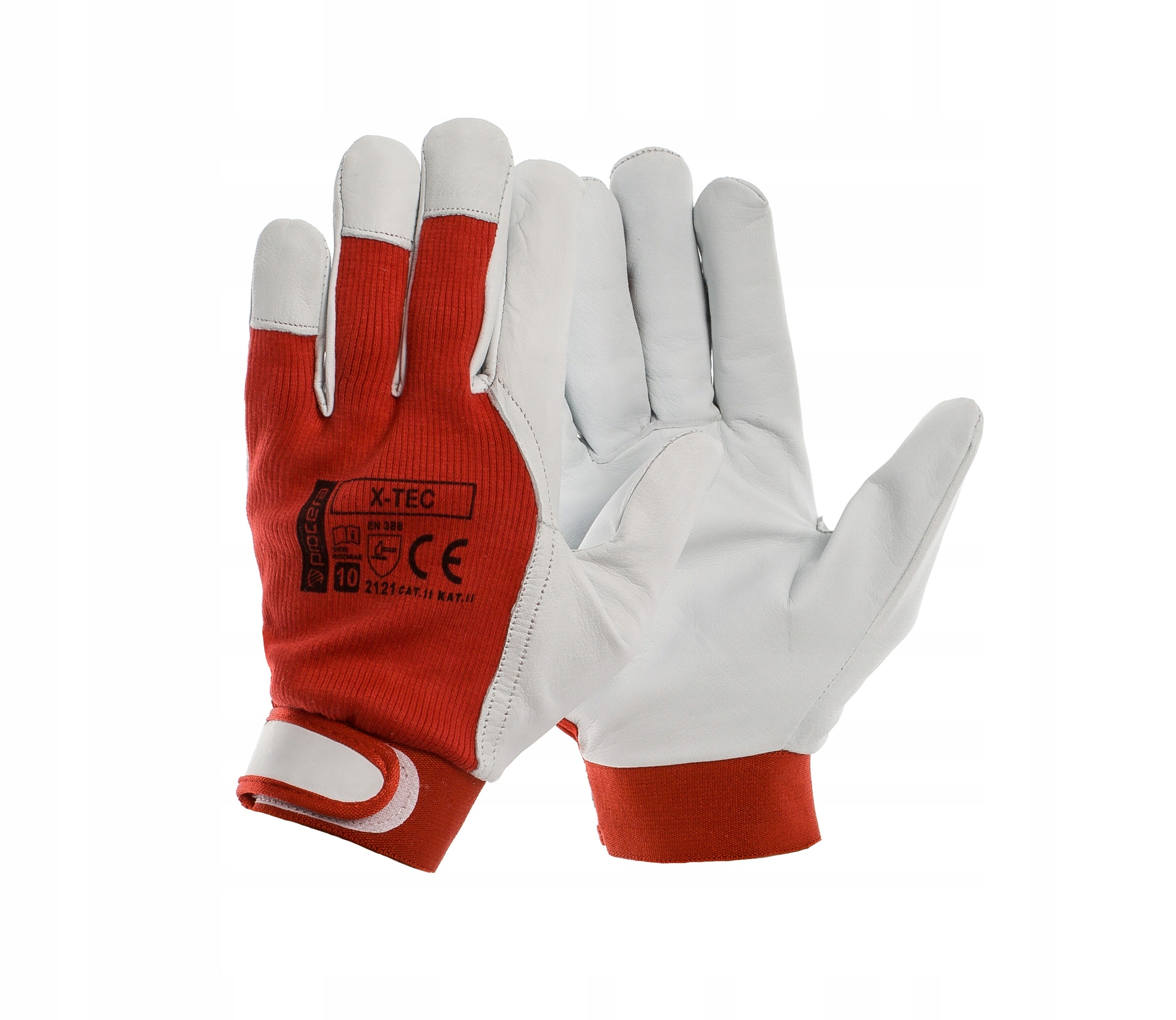 

Rękawice Robocze Wzmocnione Kozią Skórą X-tec 8