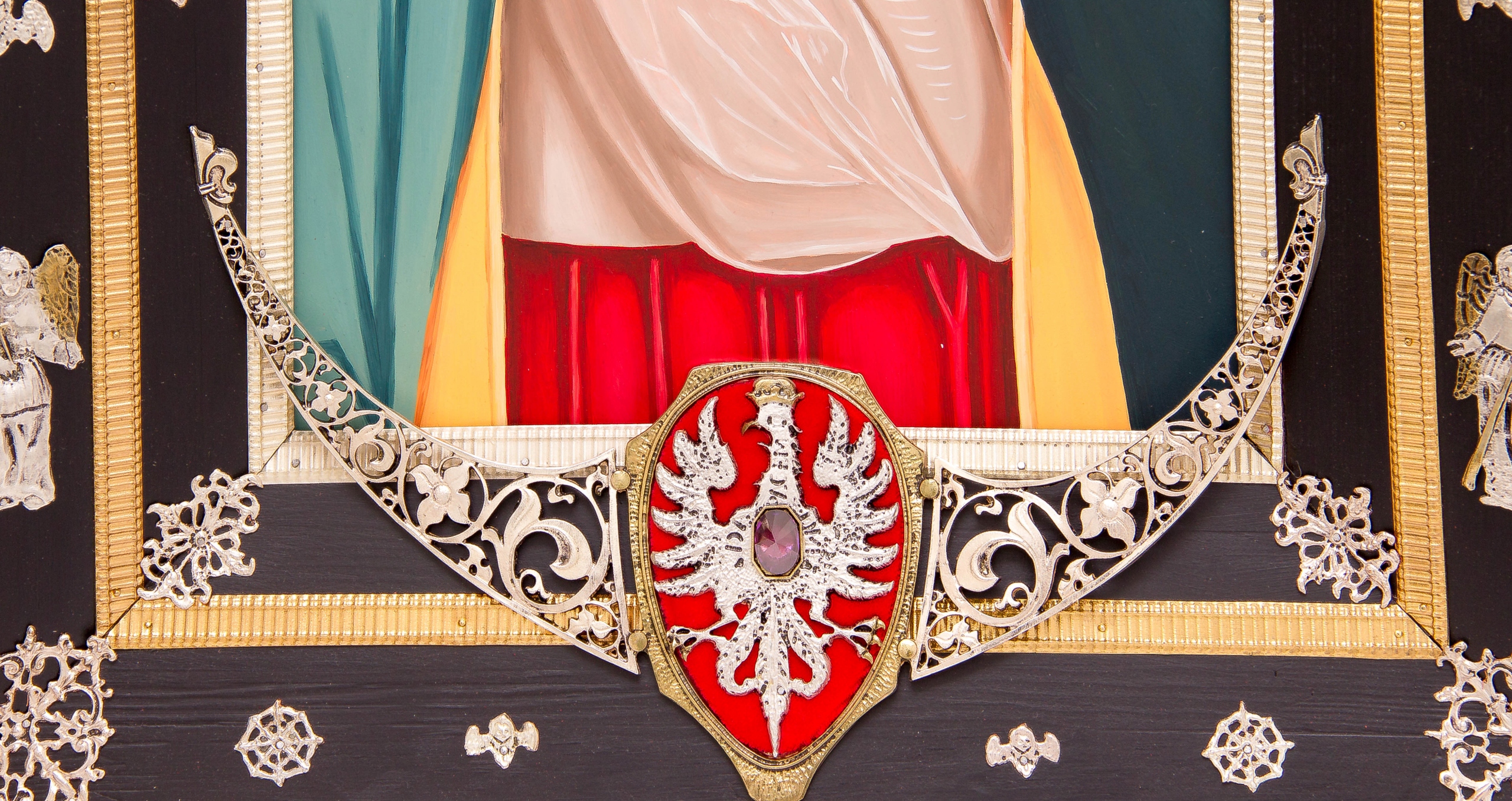 Ikona Madonny Rokitniańskiej DOKŁADNA KOPIA Szerokość 48 cm
