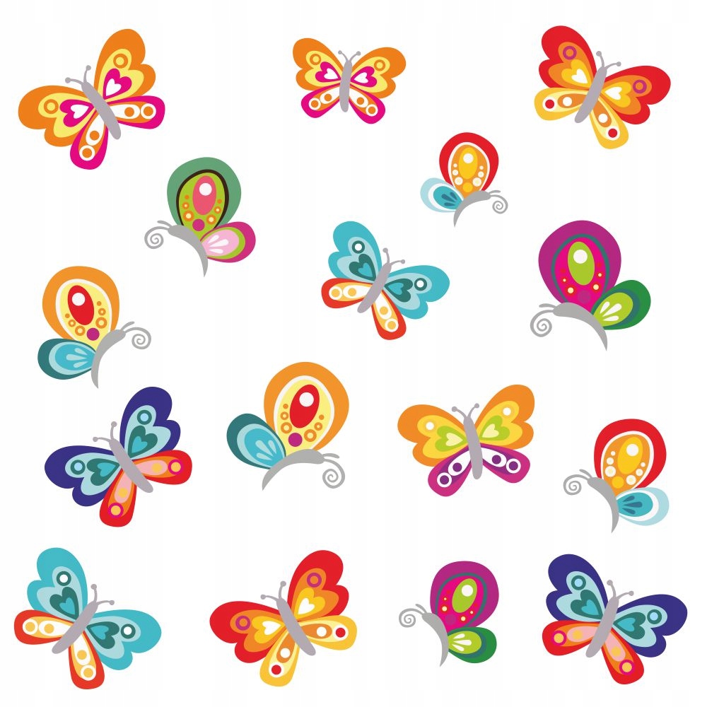 

Naklejki na ścianę Motylki Kółka Ocean Gwiazdki