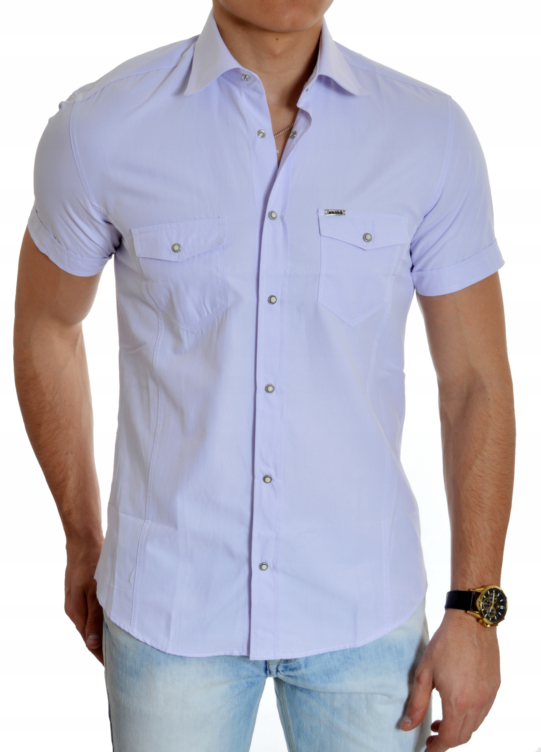 Pánská košile Casual Mondo Exclusive Lilac Léto