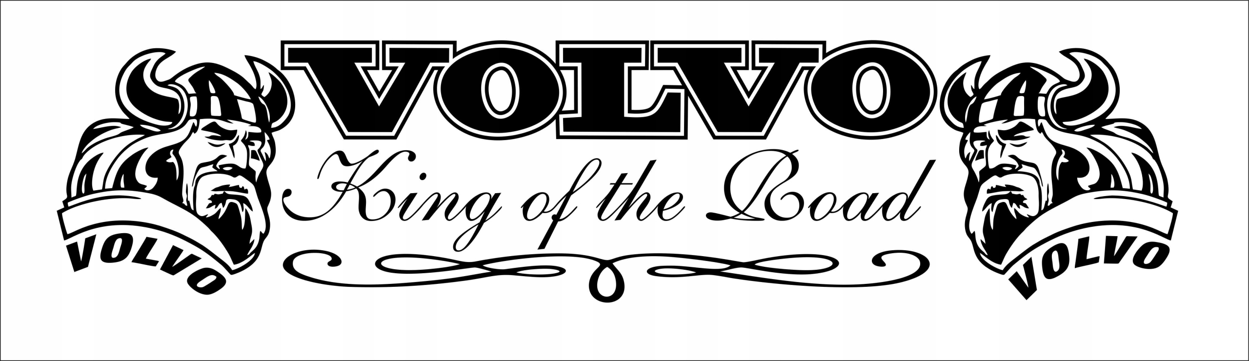Volvo King of the Road 95x23cm Naklejka na Szybę