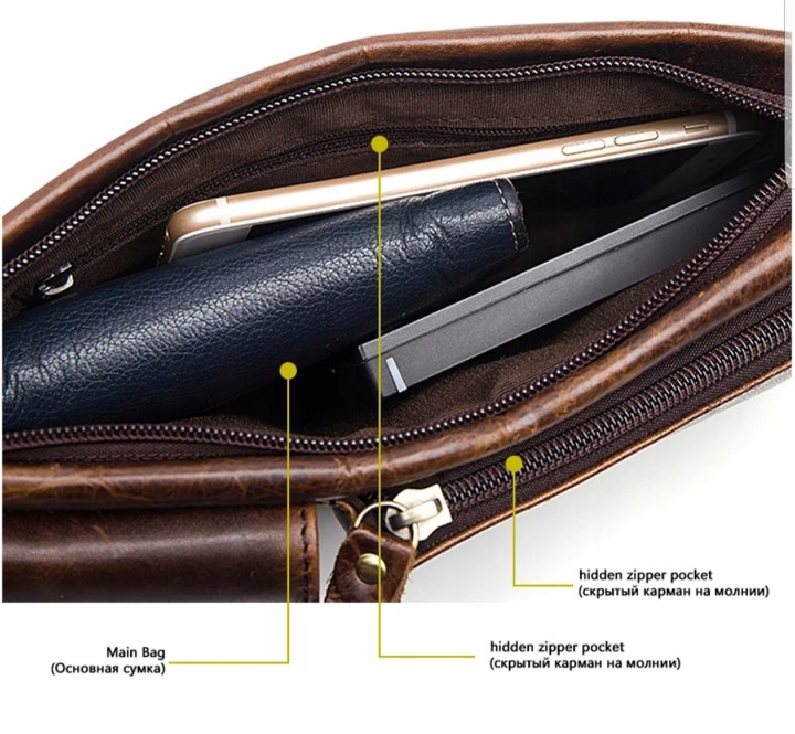 Saszetka biodrówka torba nerka firmy WESTAL skóra Płeć mężczyzna