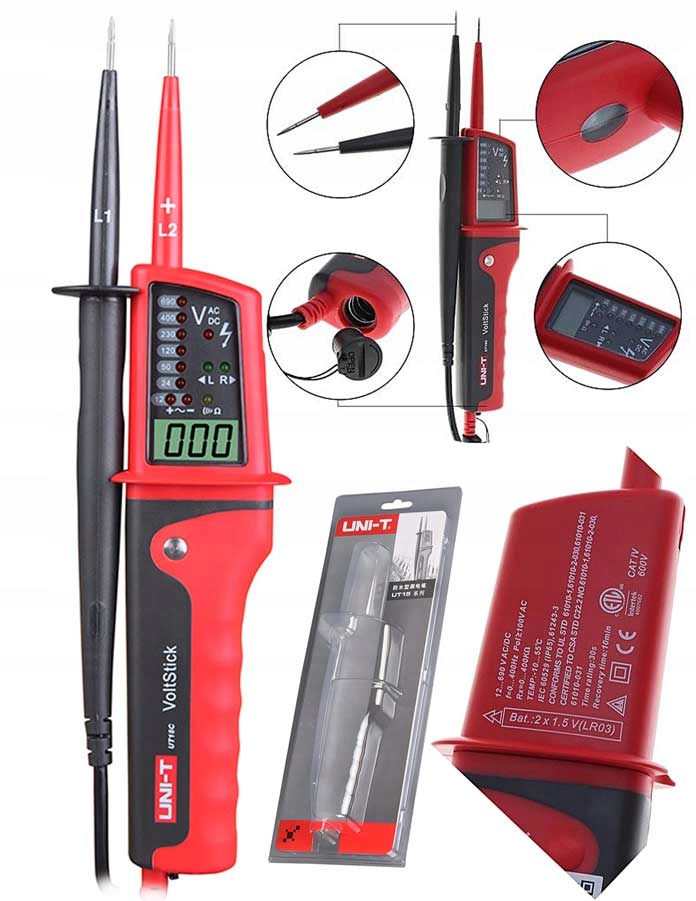 MIERNIK TESTER NAPIECIA UNI-T UT15C ROTACJI FAZ Marka UNI-T