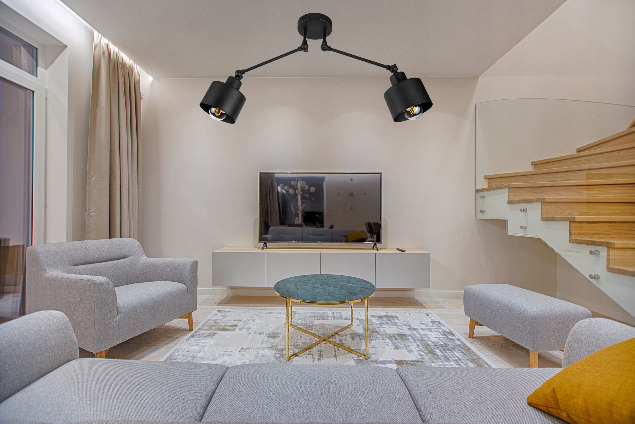 LAMPA SUFITOWA PLAFON ŻYRANDOL LOFT EDISON LED EAN (GTIN) 5905475375507