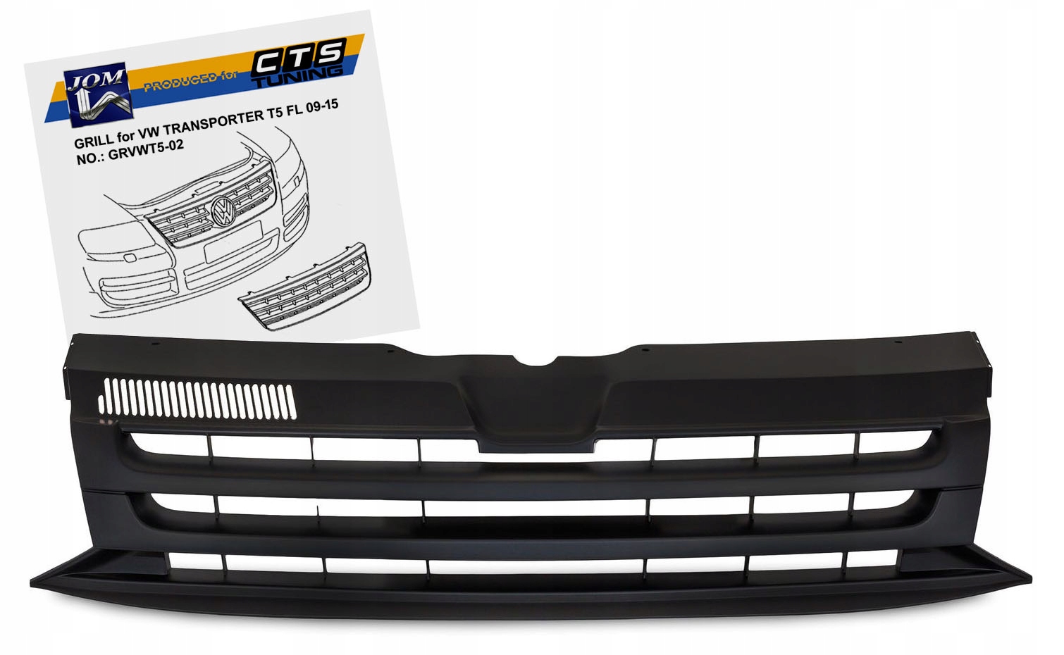 VW TRANSPORTER T5 09 15 grill atrapa TUNING logo
