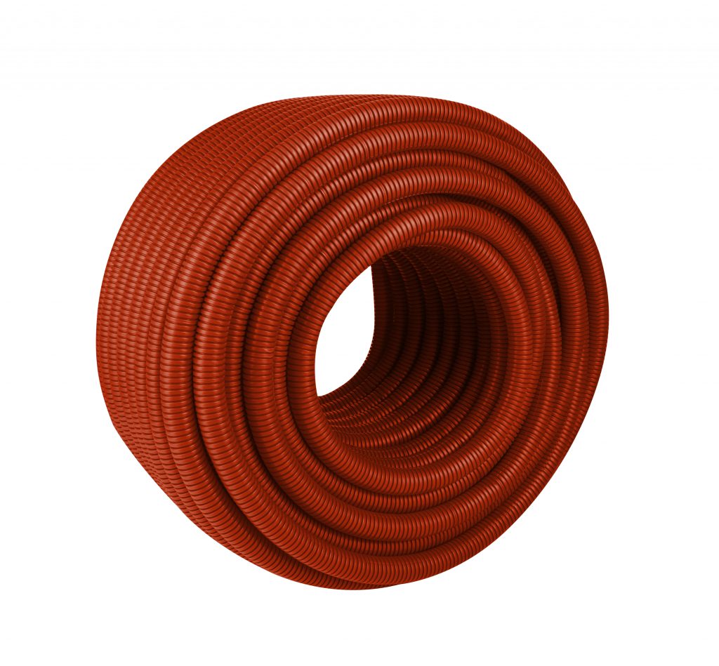 RURA OSŁONOWA KARBOWANA CZERWONA 23/26mm*50m