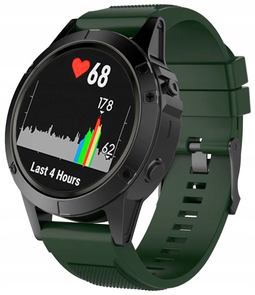 Zielony Pasek Garmin Fenix 6X Solar QuickFit 26mm