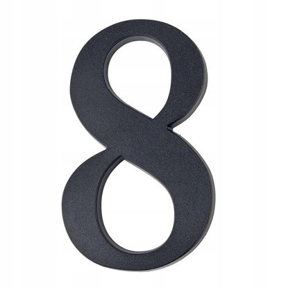 

Cyfra 8 Czarna 19 CM Plastik Czarny