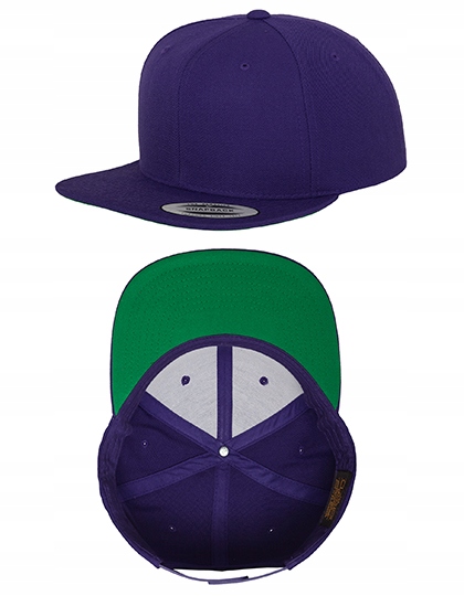 

Snapback Yupoong fiotelowa/zielony Flexfit, czapka