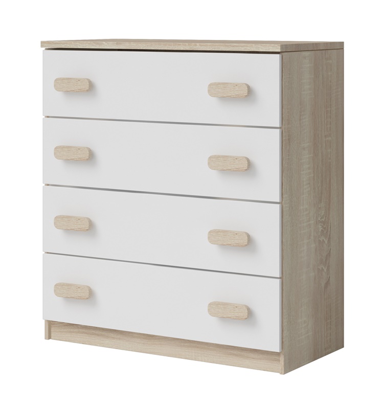 Zestaw Mebli Młodzieżowych Dziecięcych Dąb Sonoma Kolor frontów biały