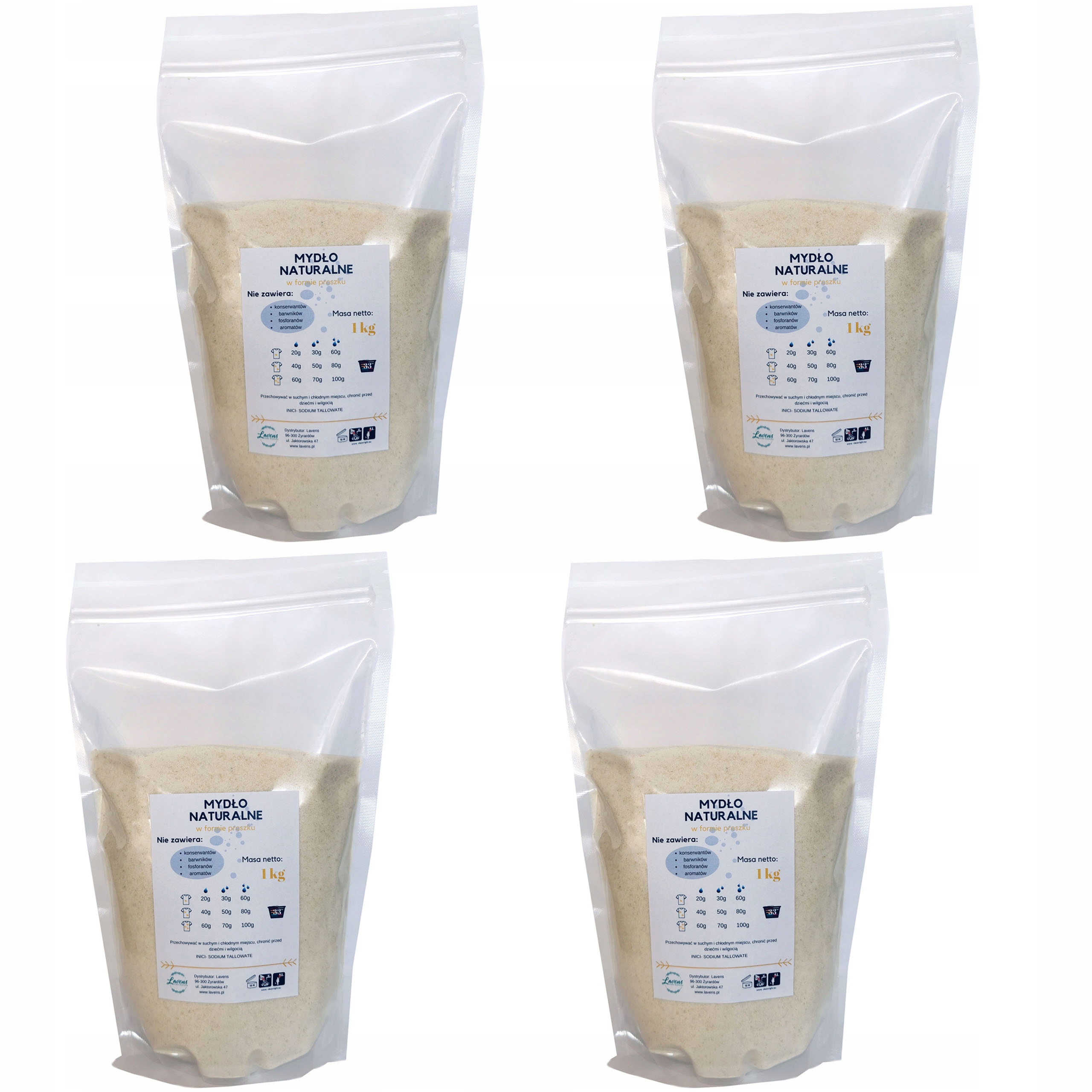 

Płatki Mydlane Mydło W Proszku 4 x 1kg Naturalne