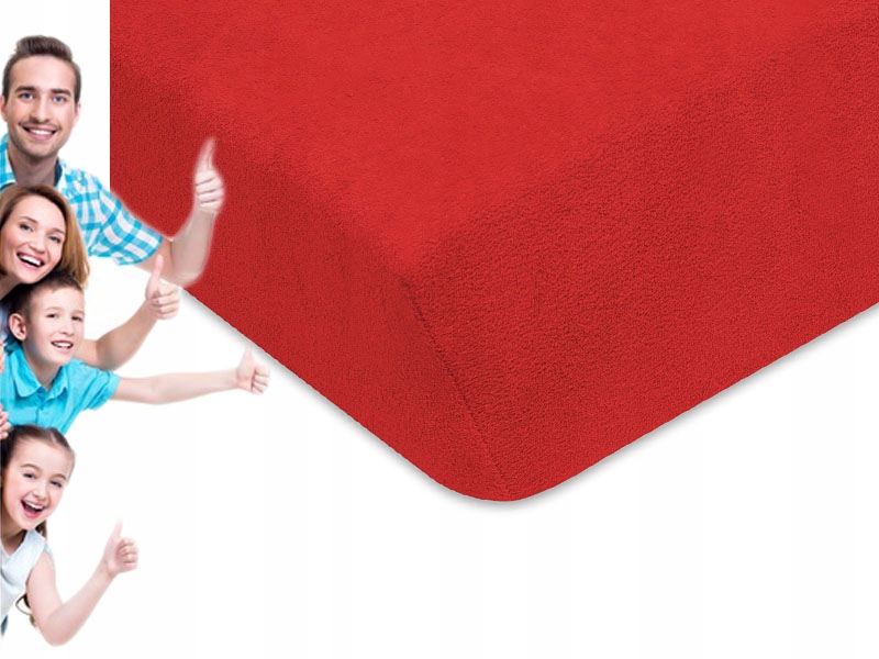 

Prześcieradło W Kolorze Czerwonym Frotte Z Gumką