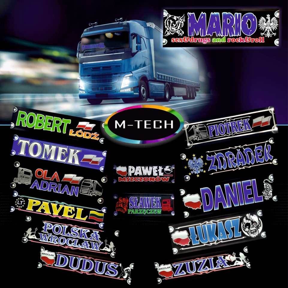 Tablica imienna LED SCANIA 50x12 LED + GRATIS Numer katalogowy producenta tir 50x12