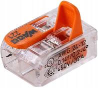 

Szybkozłączka Wago 2x drut, linka do 4mm2 (10szt)