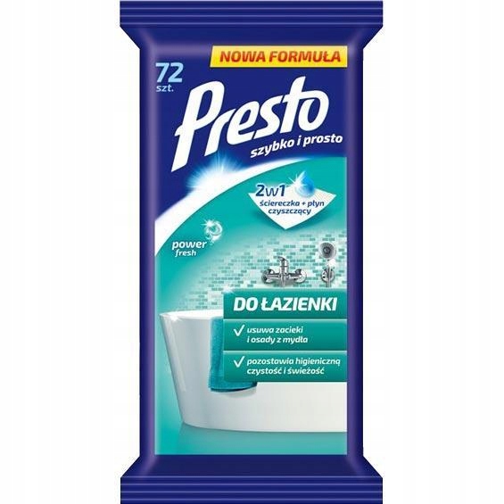 

Ścierka Nasączona Presto Do Łazienek