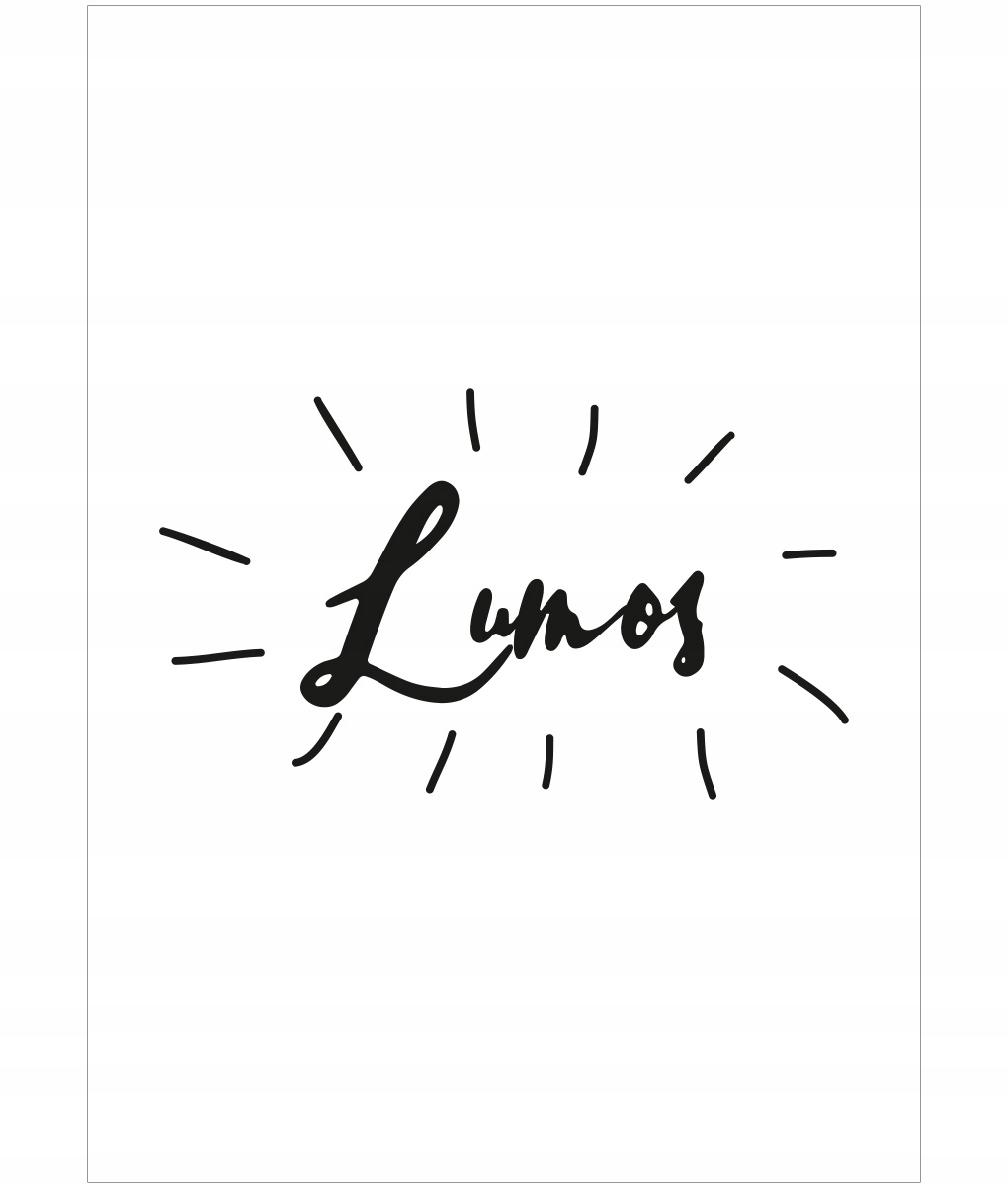 Plakat Harry Potter - Lumos - biały - A3