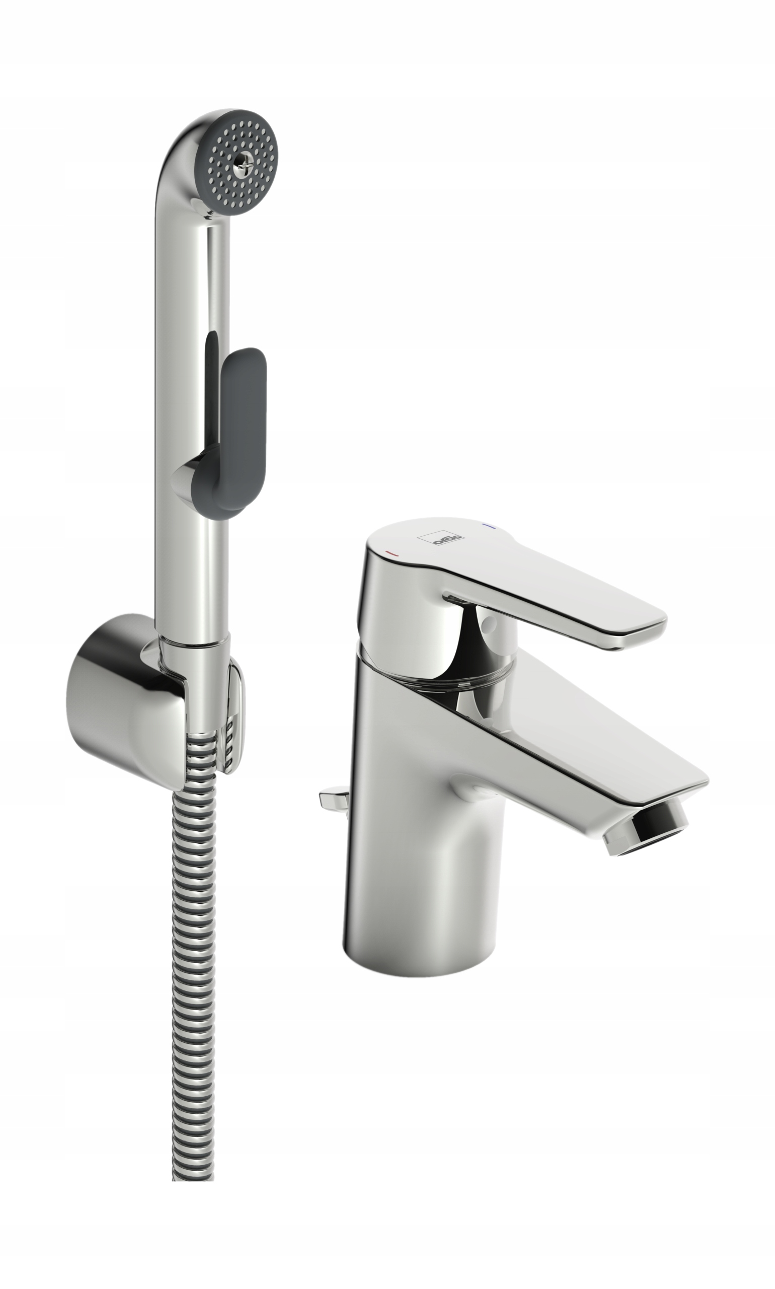 Bateria umywalkowa z rączką natrysku Bidetta Oras