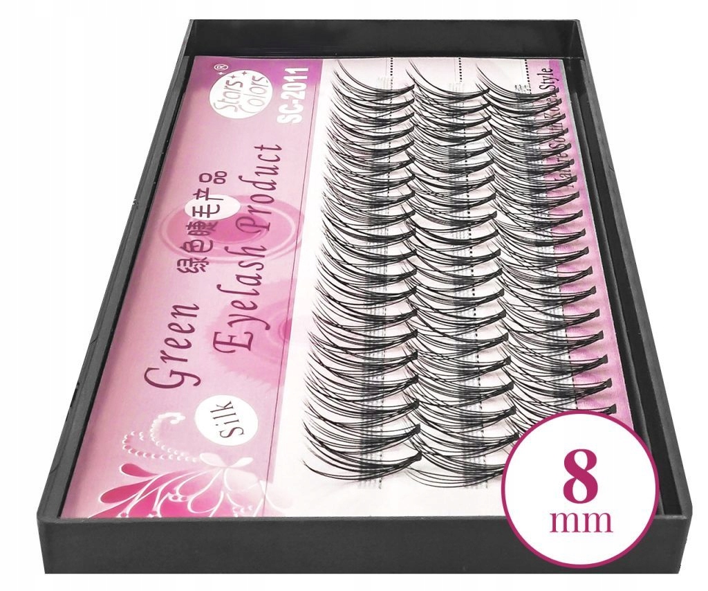 KĘPKI RZĘSY JEDWABNE NATURALNE 60 SZT. 8 mm Kod producenta 00