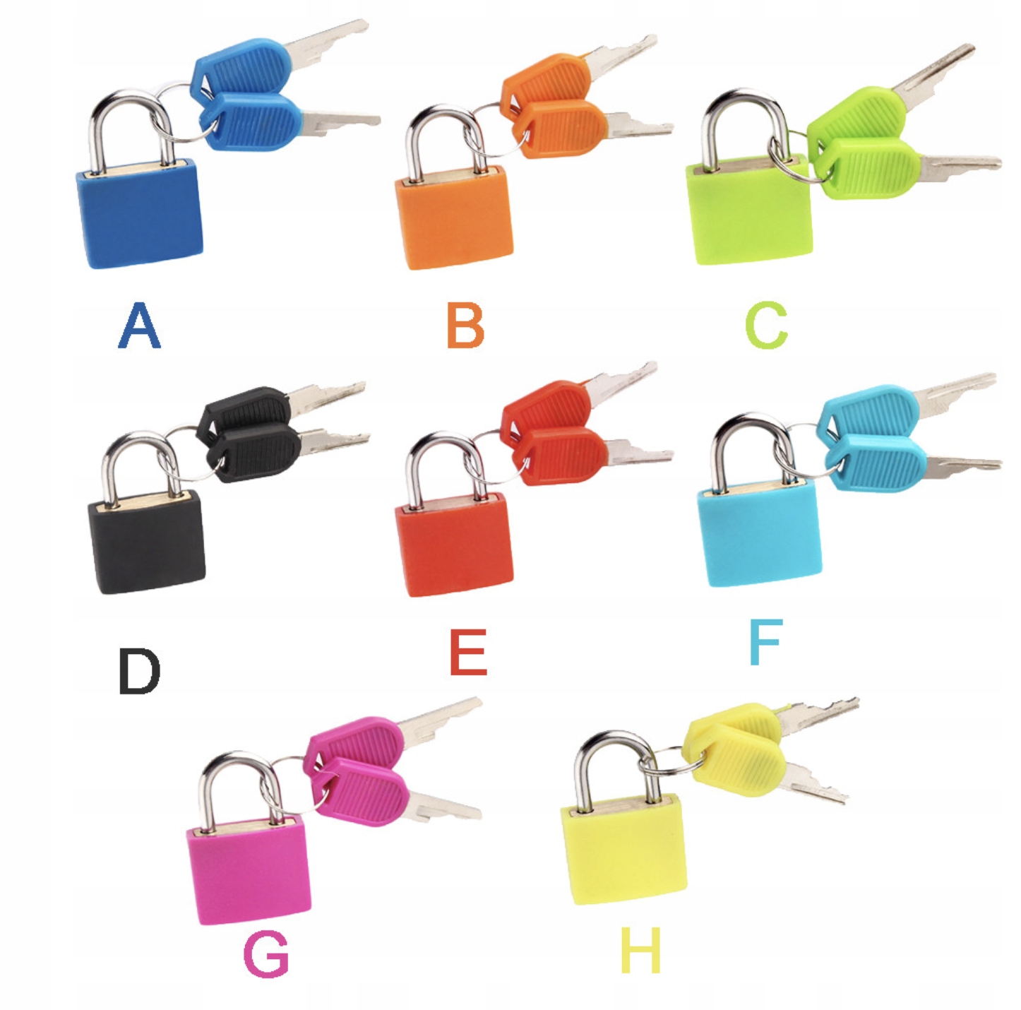 KŁÓDKA DO BAGAŻU WALIZKI KOLOROWA MAŁA 2X KLUCZYK Rodzaj kłódka