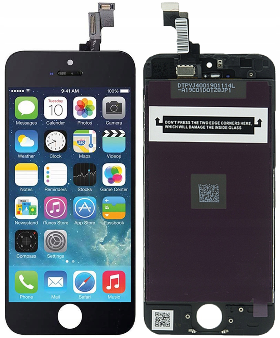 

LCD Ekran Digitizer Ramka Szybka iPhone 5s Czarny