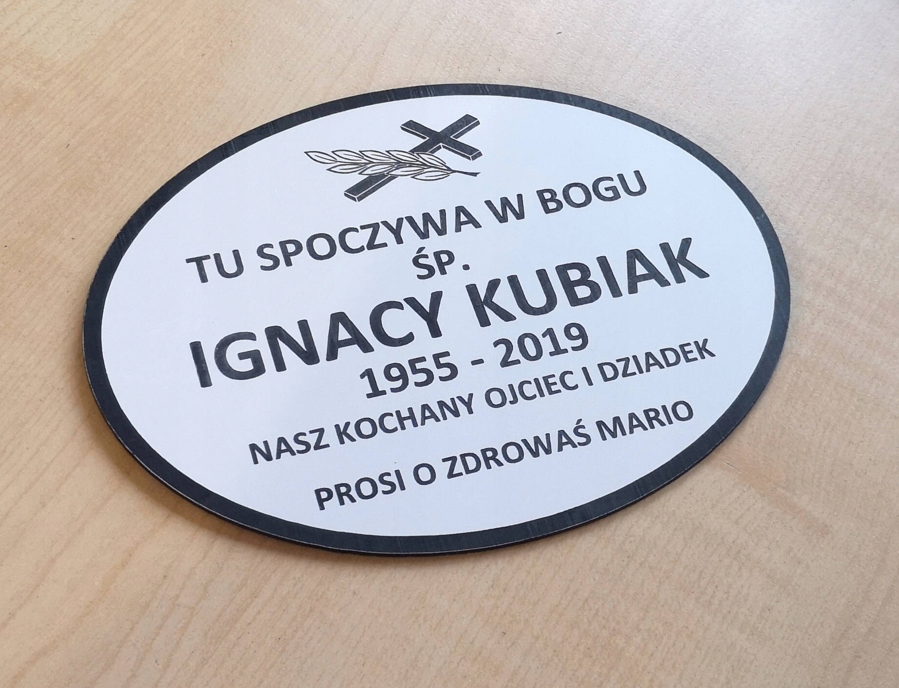 Tabliczka NA GRÓB cmentarz nagrobna laminat 20x15 Marka inny