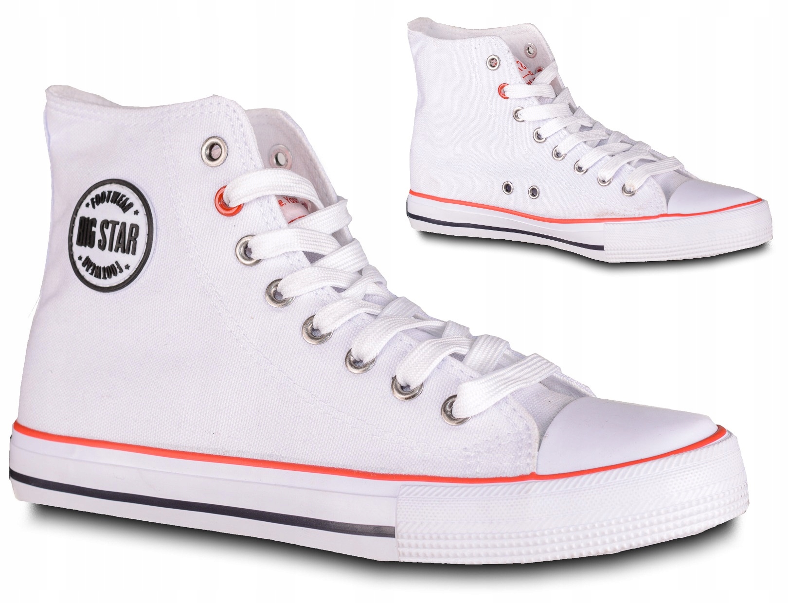 

Big Star T274026 Klasyczne Białe Trampki Wysokie