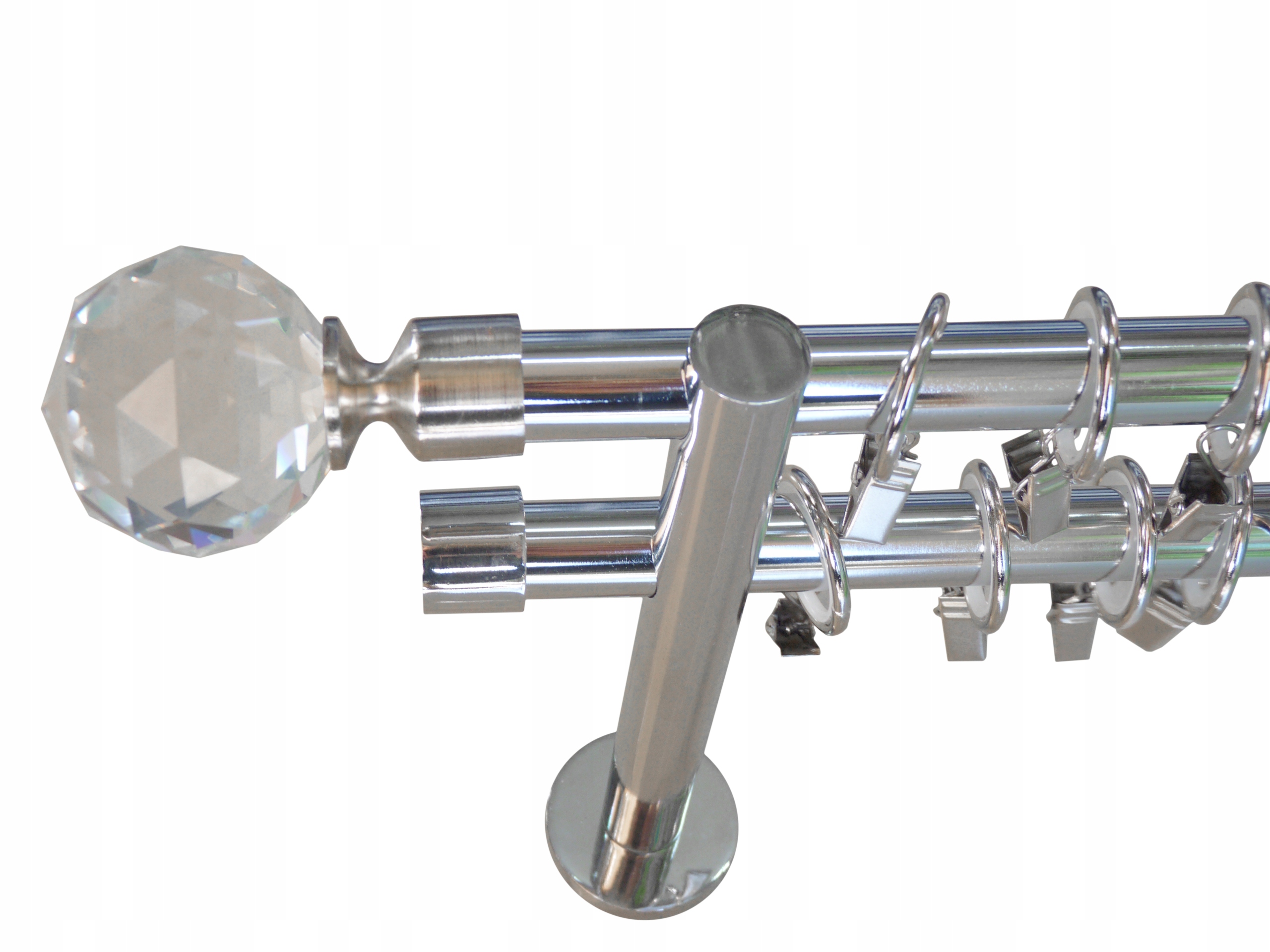 KARNISZ KRYSZTAŁ+CICHE KÓŁKA 19/19MM PODWÓJNY 300 Marka Fine