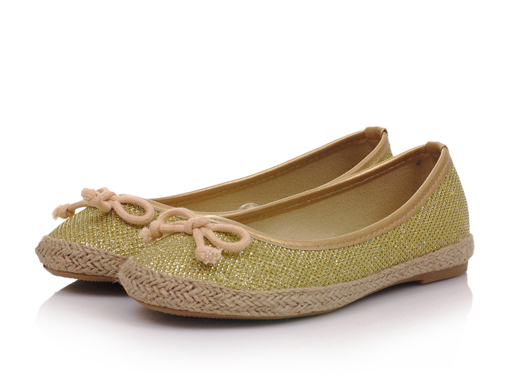 

Balerinki Dziecięce Złote Espadryle r. 33, 20,5cm
