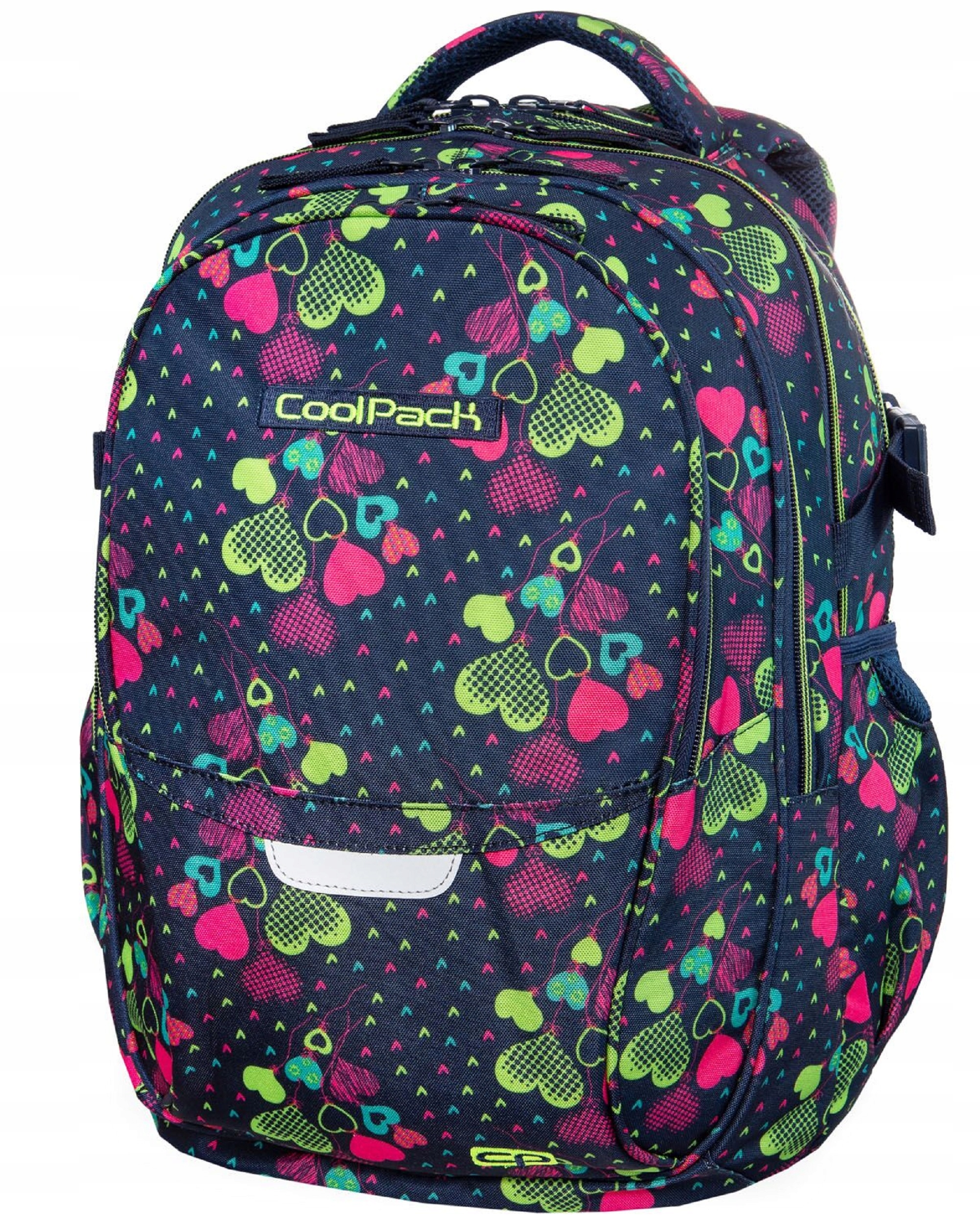 Plecak szkolny CoolPack B02010 Factor Lime Hearts
