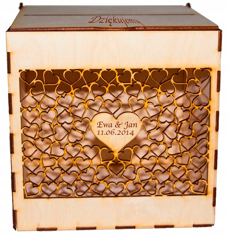 

Pudełko Skrzynka Na Koperty Ślubne Ślub Grawer P