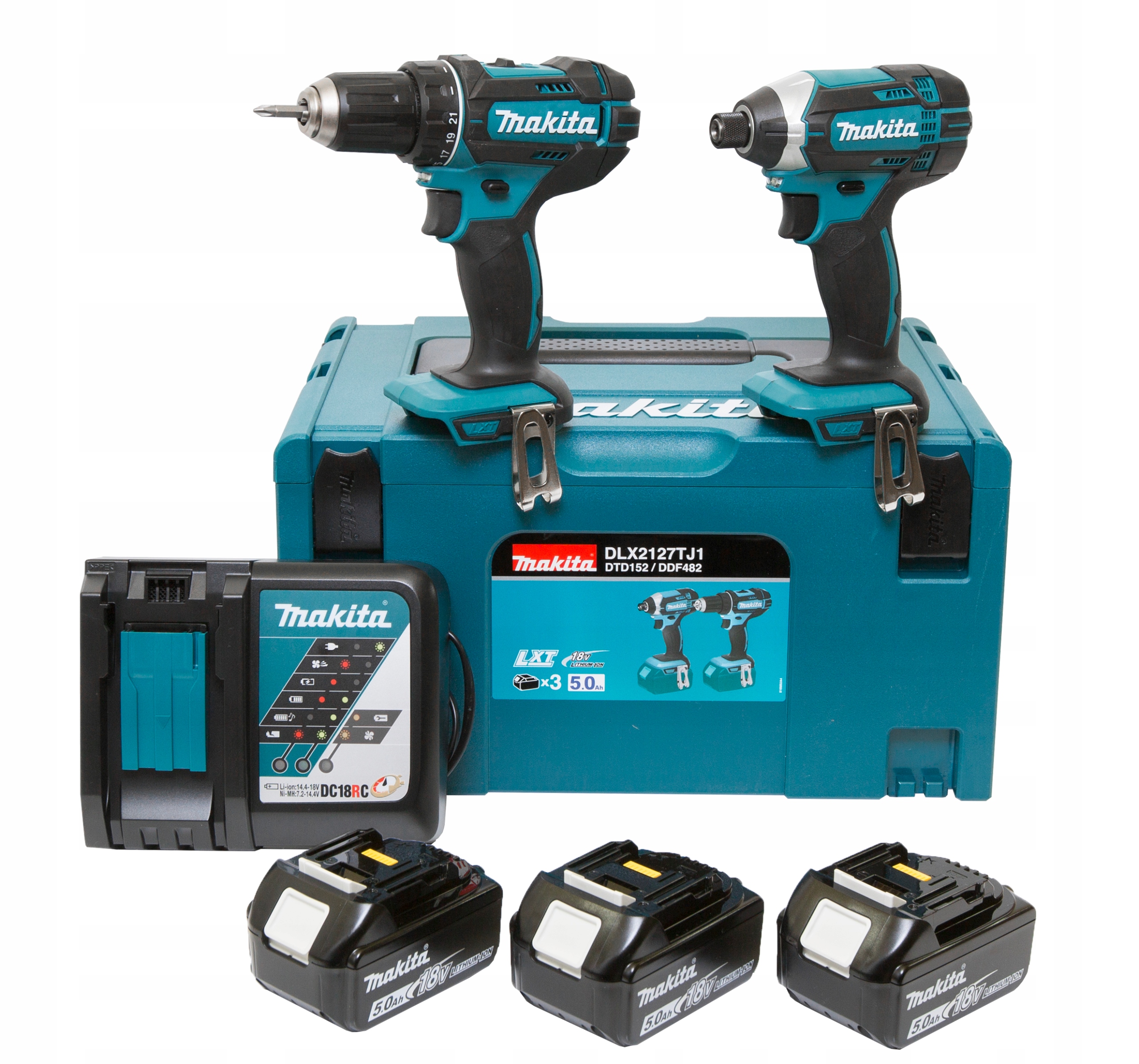 

Zestaw Makita DLX2127 2 x Wkrętarka DDF482 3x5Ah