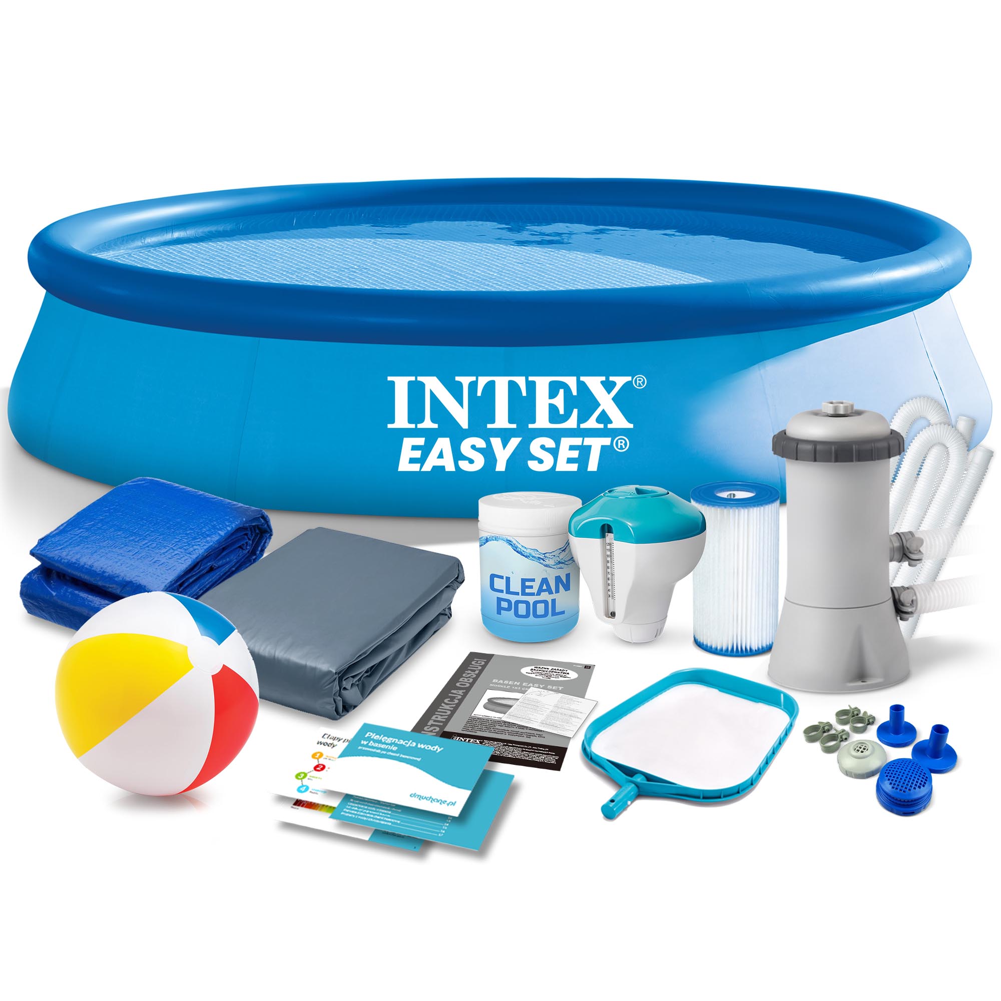 

Basen Ogrodowy Intex 366x76 Intex Full Zestaw 16w1